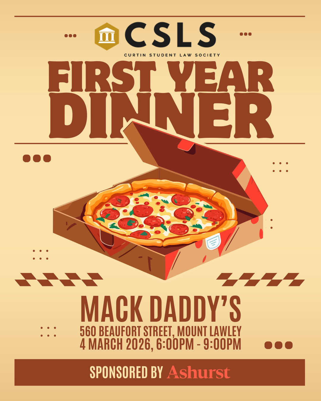 CSLS x Ashurst First Year Dinner