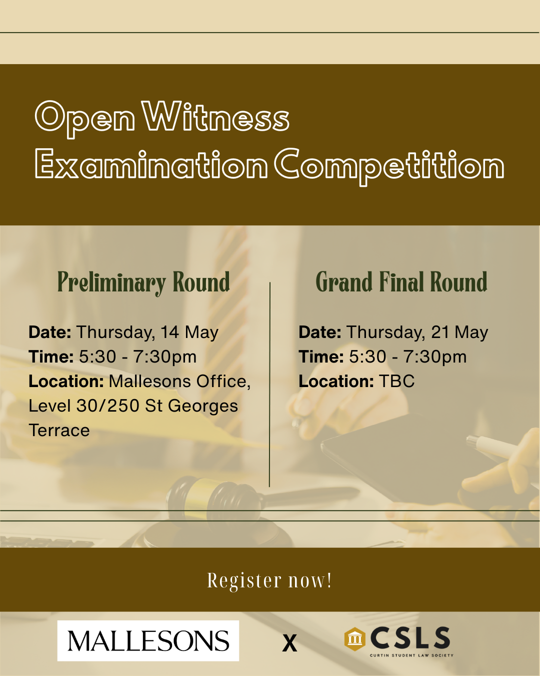 Open Witness Examination Competition
