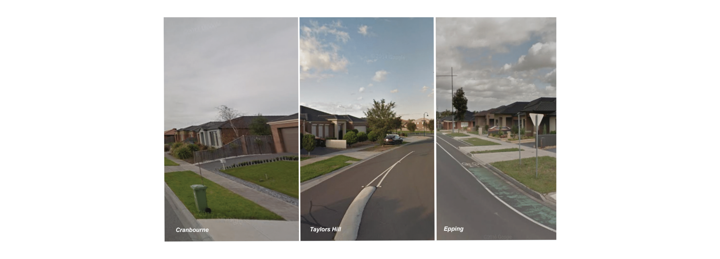 On the surface: Cranbourne, Taylors Hill, and Epping.