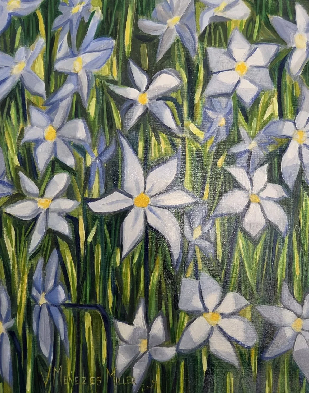 Narcisses, Les Avants / Daffodils, Les Avants
(Peinture à huile/Oil paints) (2009)
