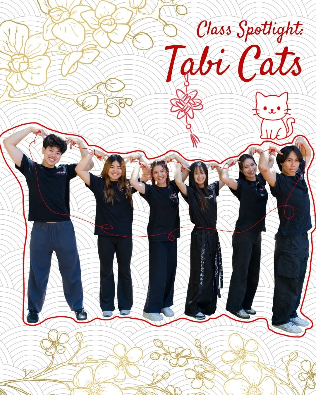 ✨🌹 0 DAYS UNTIL AKAI ITO 🌹✨
SPOTLIGHT: Tabi Cats
MEMBERS: Cody Chang, Cecile Lebegue, Emily Otoshi, Reina Schmoock, Naomi Suzuki, Cameron Tran

Today&rsquo;s the day!!! Everyone should be so excited to watch out beloved cats in their last sproncert
