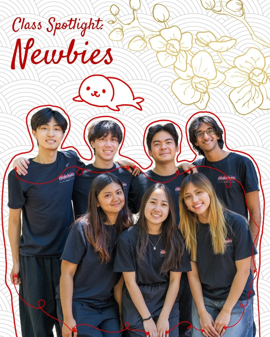 ✨🌹 3 DAYS UNTIL AKAI ITO 🌹✨
SPOTLIGHT: Newbies
MEMBERS: Kevin Arakaki, Arjun Brahmandam, Jasmine Floro, Fiona Kouwabunpat, Emeryn Magpali, Jonathan Pak, Ethan Shi

Getting to know our Newbies this year and watching them grow as taiko players has be