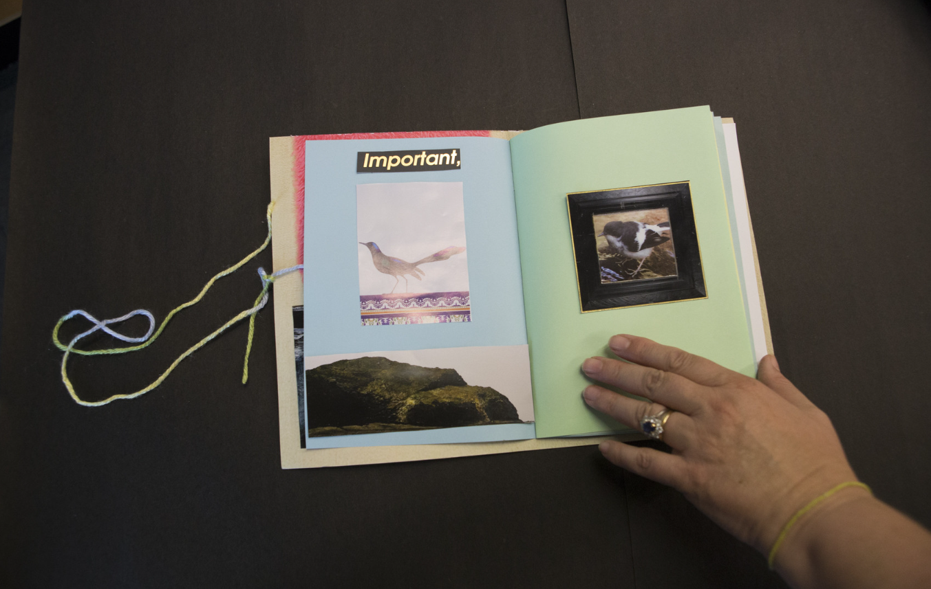 Zine artwork produced at workshop with Kerry Ann Lee, 2014. Photograph by Norm Heke. Te Papa (31942).png