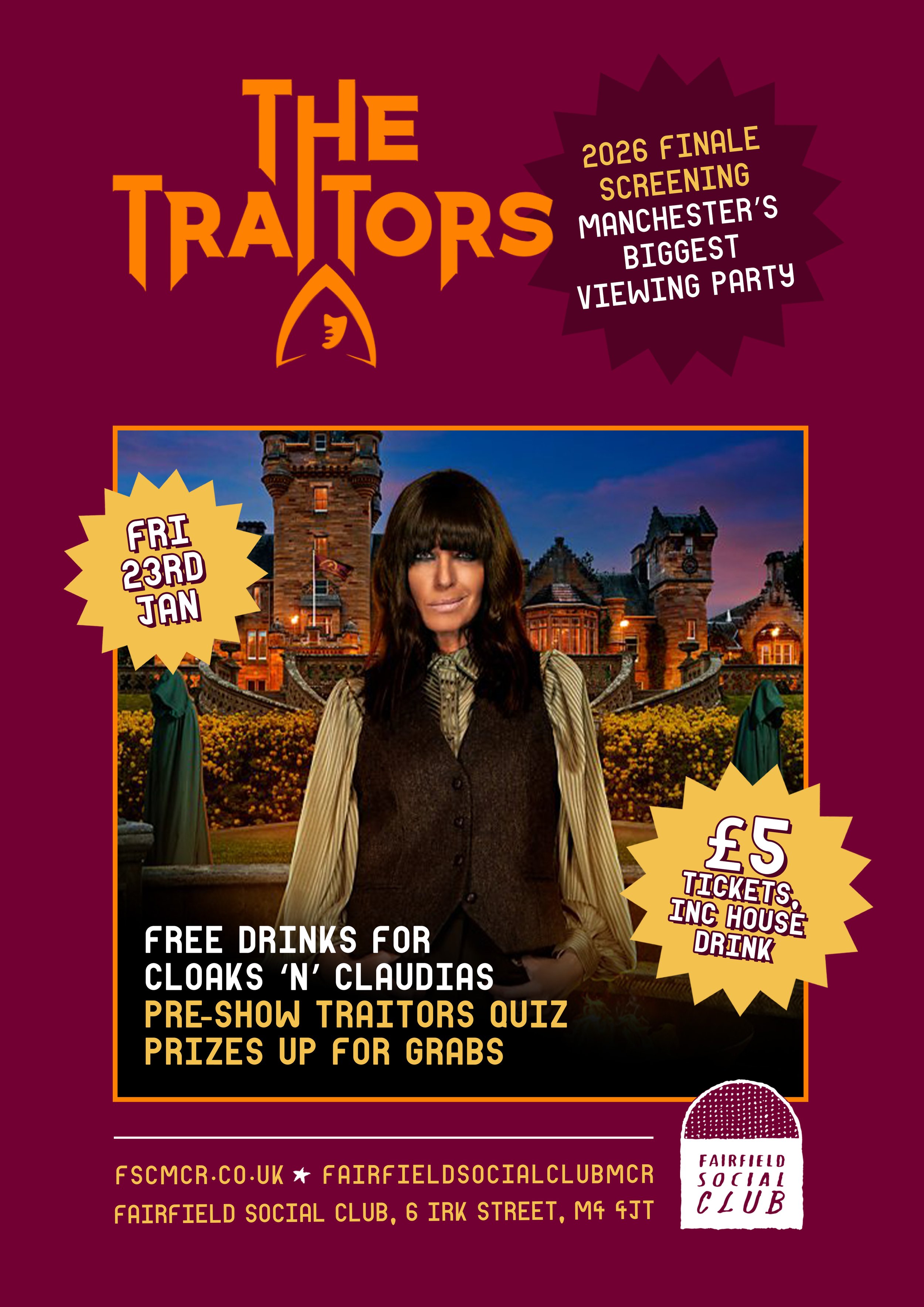 The Traitors Finale - Live Screening &amp; Quiz at Fairfield Social