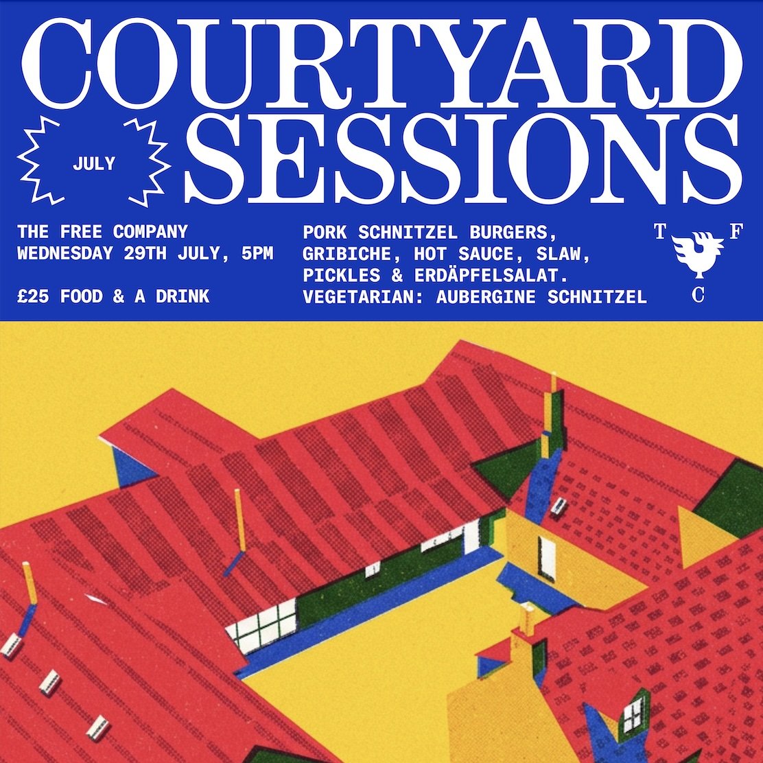 Courtyard Sessions - 29th July 2026 - Pork Schnitzel Burgers
