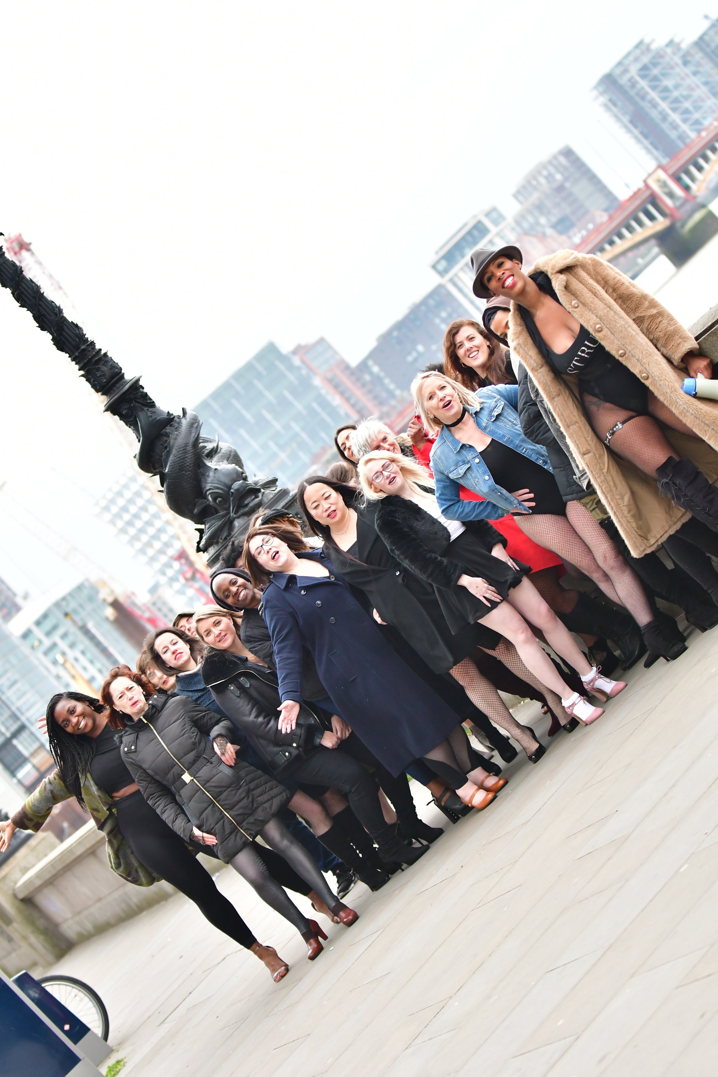 Me and my beautiful STRUTTERS standing on the Embankment.