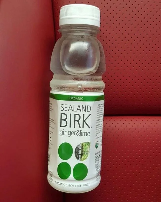 One of our customers favorites is this organic birch tree juice flavored with ginger and lime. A delicious thirst quencher 🌳🥛 #yallavending