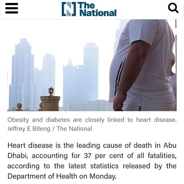Heart disease has been reported as the leading cause of death in Abu Dhabi. Start making healthier choices today! #inspiringwellbeing