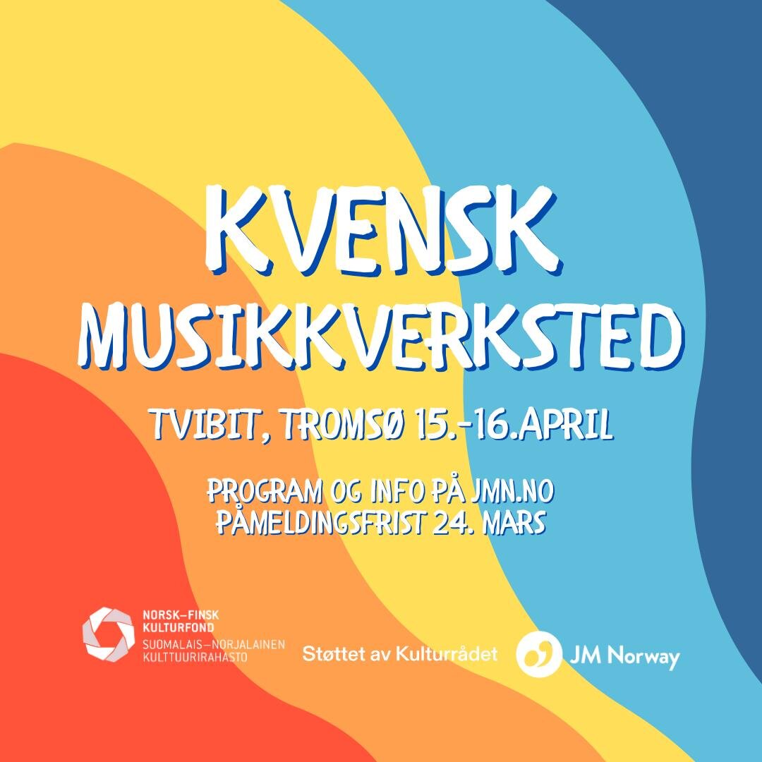 LINK I BIO! 

Vi s&oslash;ker deltakere til kvensk musikkverksted i Troms&oslash; 15.-16. april 2023! Er du mellom 18-30 &aring;r og er interessert i kvensk kultur? Meld deg p&aring; innen 24. mars!

Arrangementet er helt gratis for deltakere!

 #kve