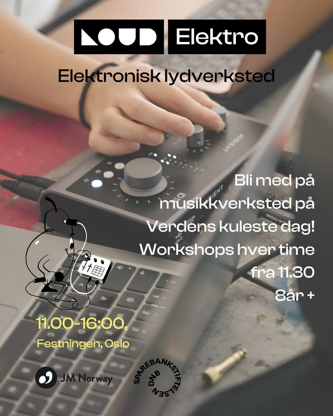 Nysgjerrig p&aring; elektronisk musikk, men har ikke f&aring;tt sjangser til &aring; teste det ut enda? P&aring; Verdens Kuleste dag f&aring;r du muligheten til &aring; bli med oss i Loud! 
Vi skal nemlig lage et elektronisk lydorkester ved hjelp av 