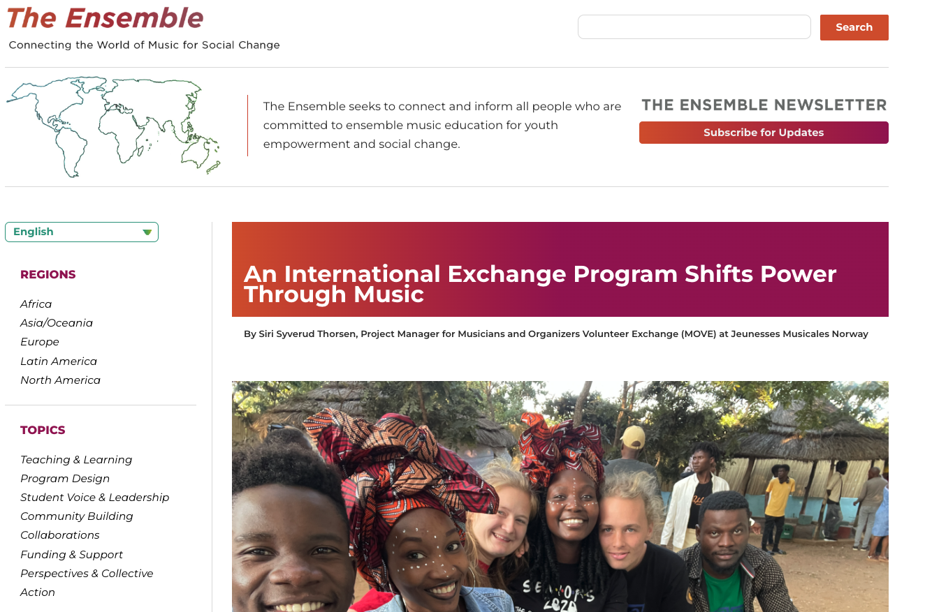 MOVE i 'The Ensamble': Utveksling som verktøy for samfunnsendring