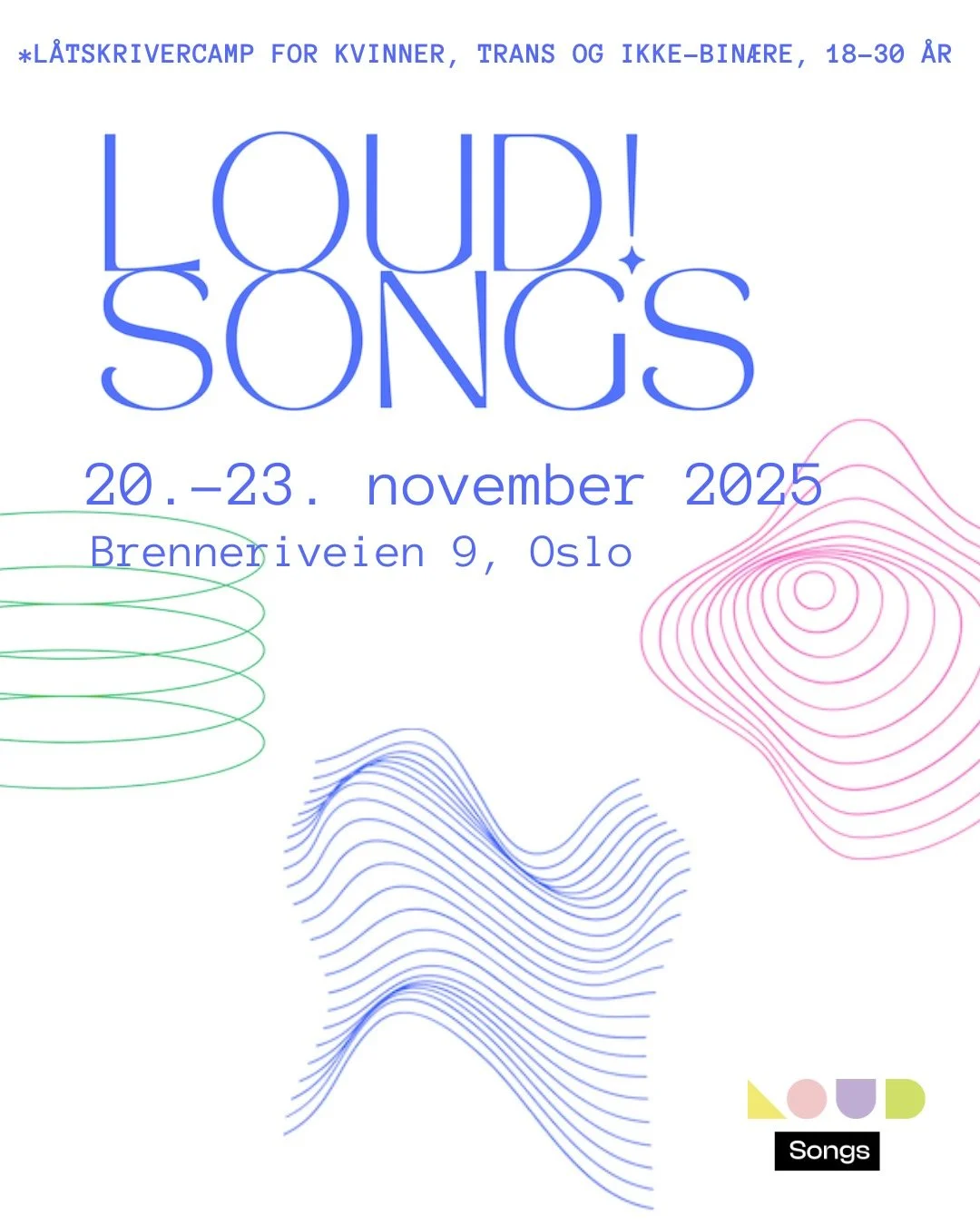 P&aring;meldingen til LOUD! Songs 2025 har &aring;pnet!! Link til P&Aring;MELDINGSSKJEMA og info finner du i bio @loudcampnorway