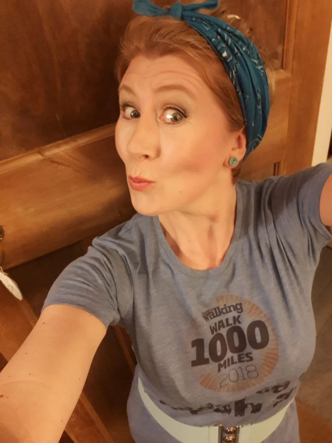 "Think my new t-shirt kinda looks cute with a cliché belt and headscarf! Roll on summer so I can strut my stuff in retro style!! 👌💋" – Hannah Clewer