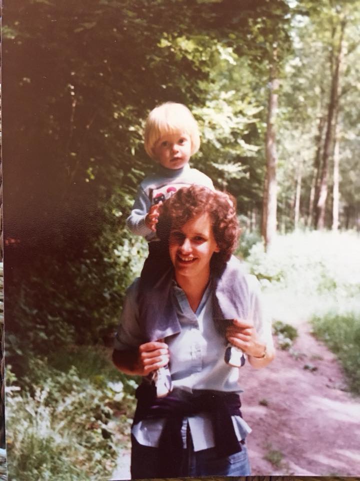 Madeleine Lapworth – "Carrying my young cousin 40 years ago."