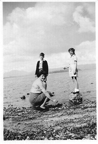 Pamela Wright Brogan (right) in 1946.