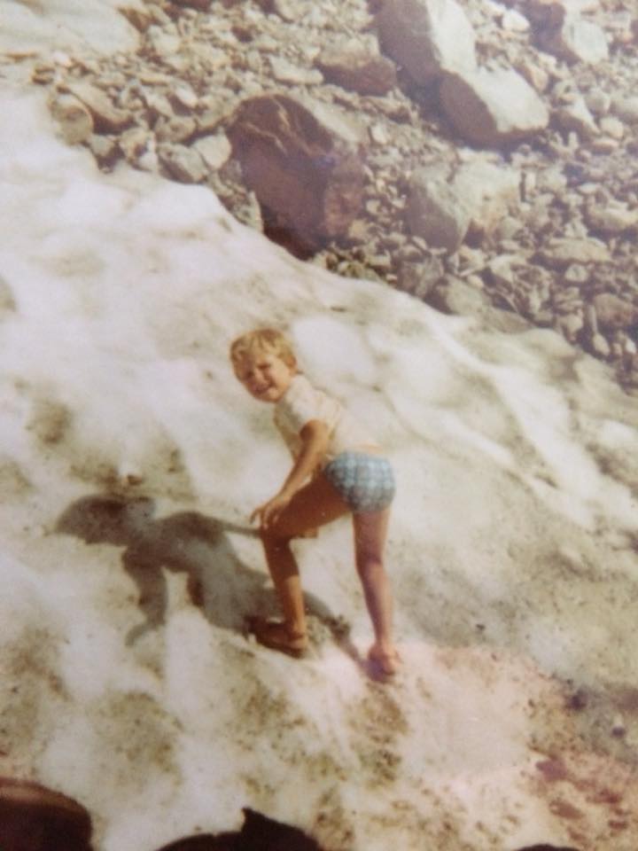 Crandy Atkins - "1972, me at Bessons Glacier, Alps, France obviously didn’t feel the cold in those days."