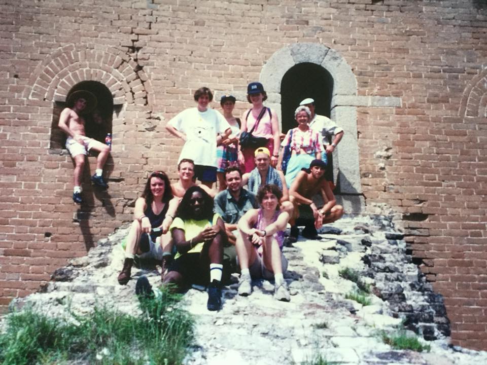 ... and walking an unrenovated part of the Great Wall in 1992"