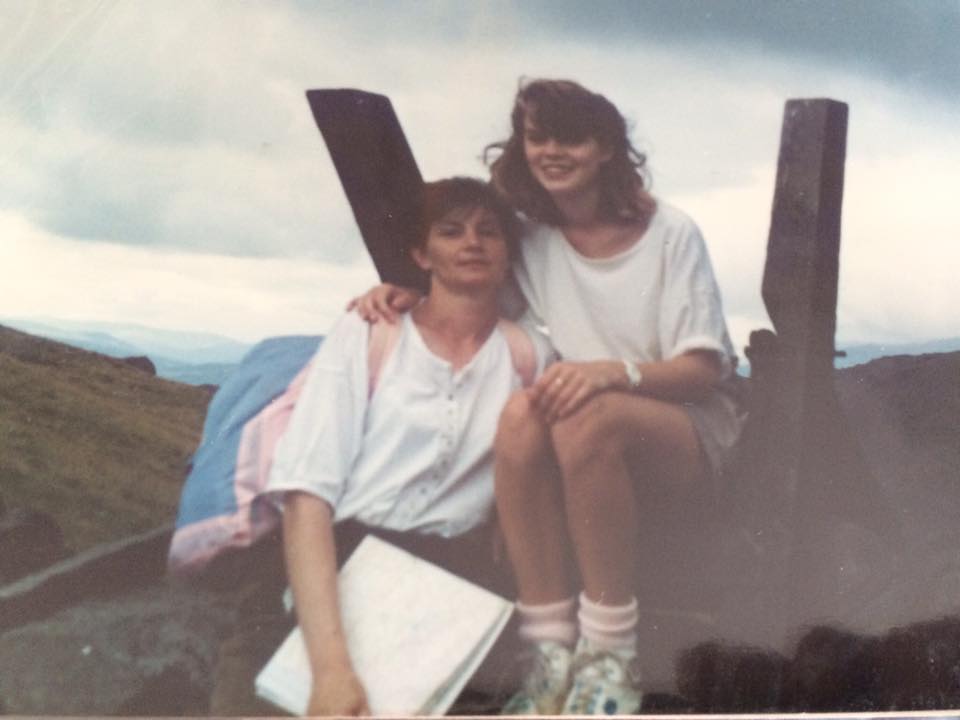 Claire Caulfield – "Me & my beautiful mum somewhere between Grasmere and Ambleside late 1980s."