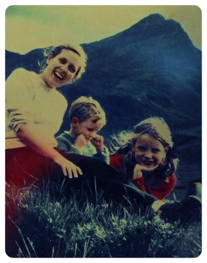 Lynda Turner – "Me with my mum and brother on Skye in 1971."