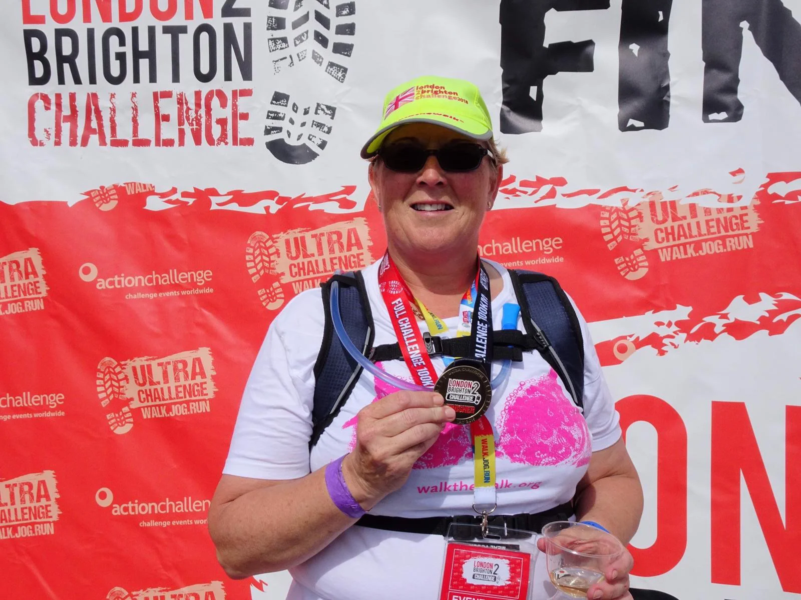 Jane with her London to Brighton medal!