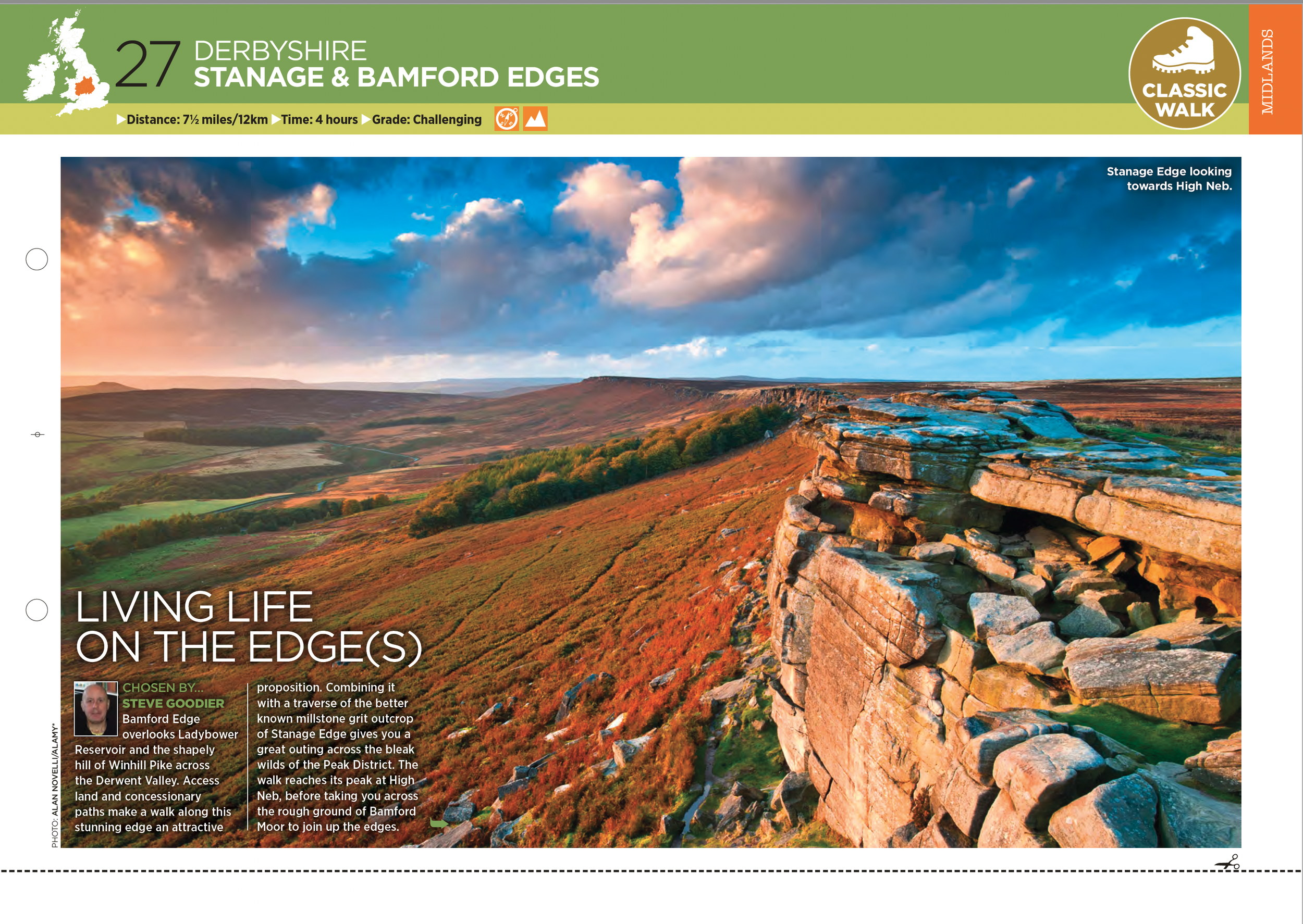 Stanage &amp; Bamford Edges (short walk to join route at point 5)