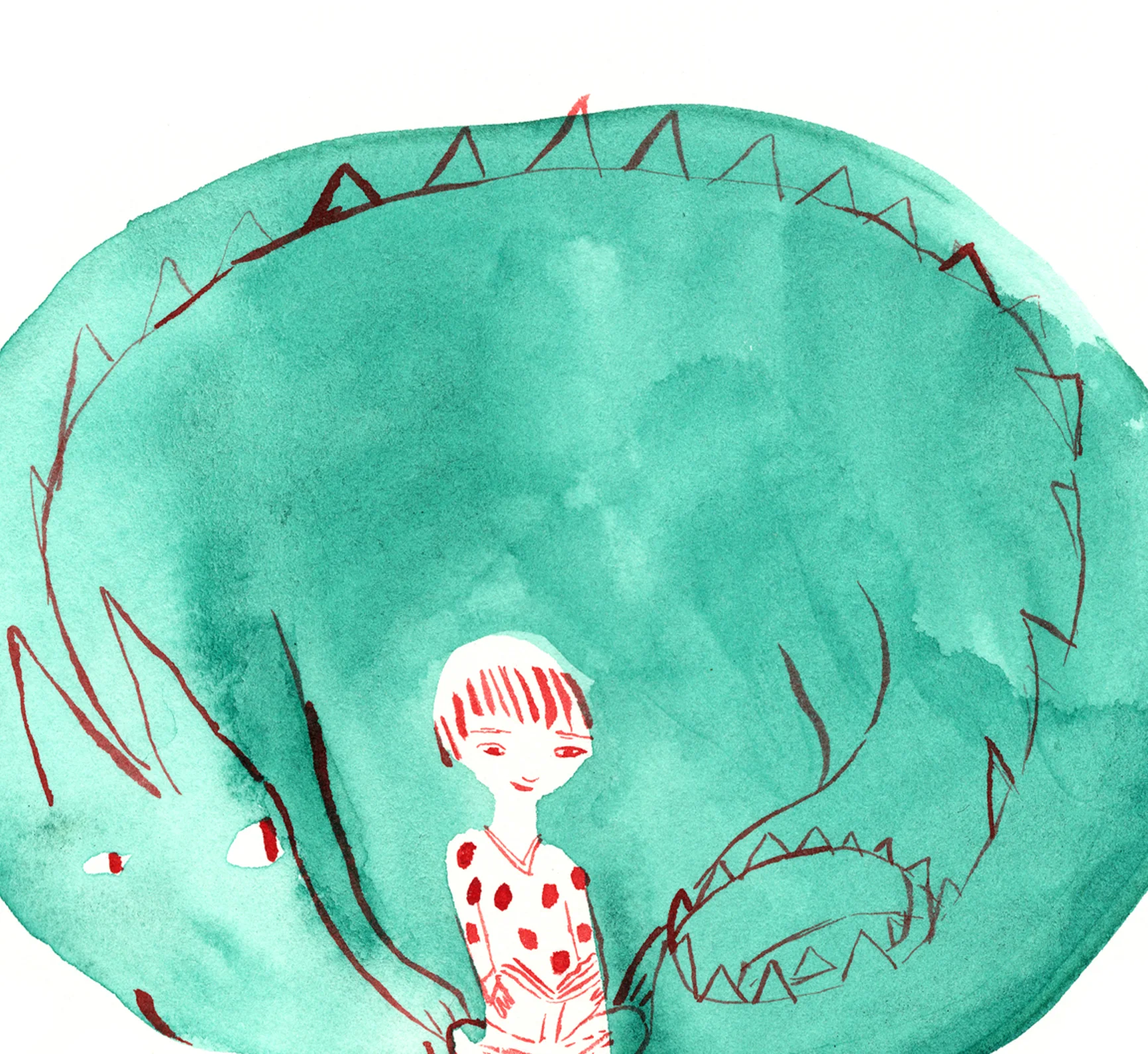 Limited art print - Reading with dragon