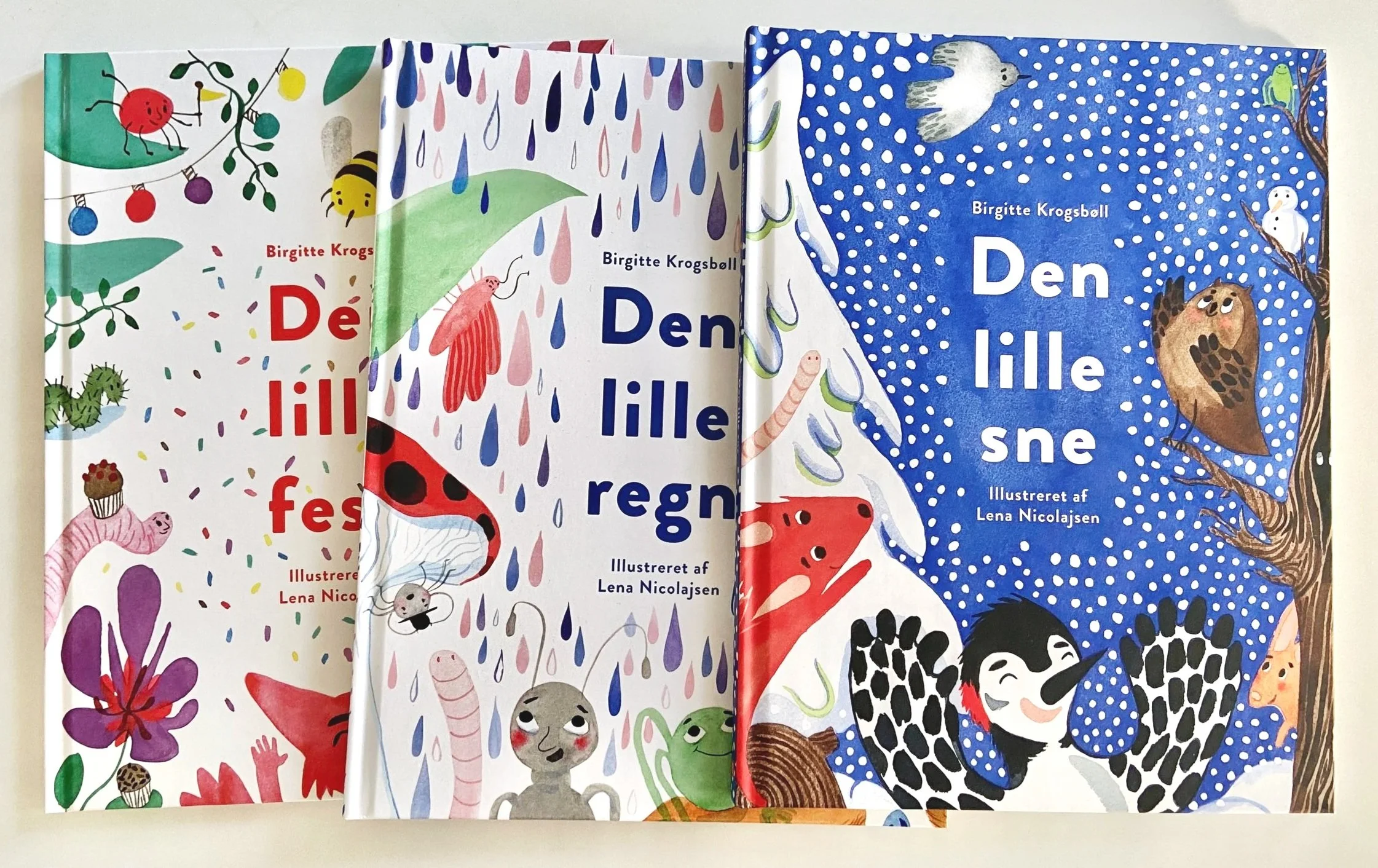Den lille sne, fest og regn