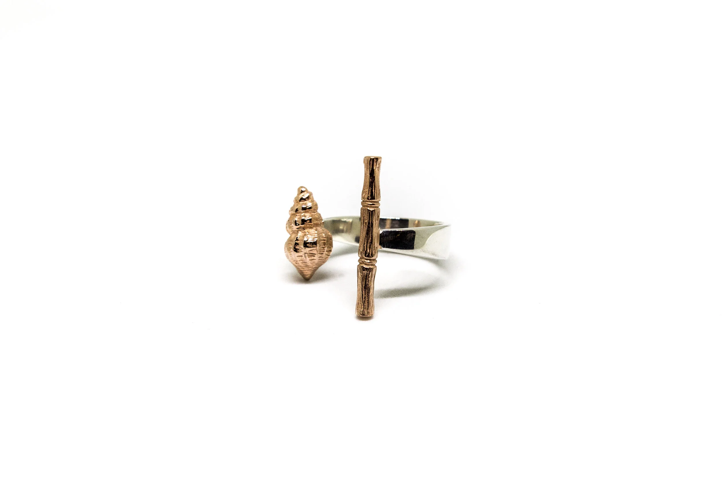 growing bamboo and shell rose gold and silver ring side.jpg