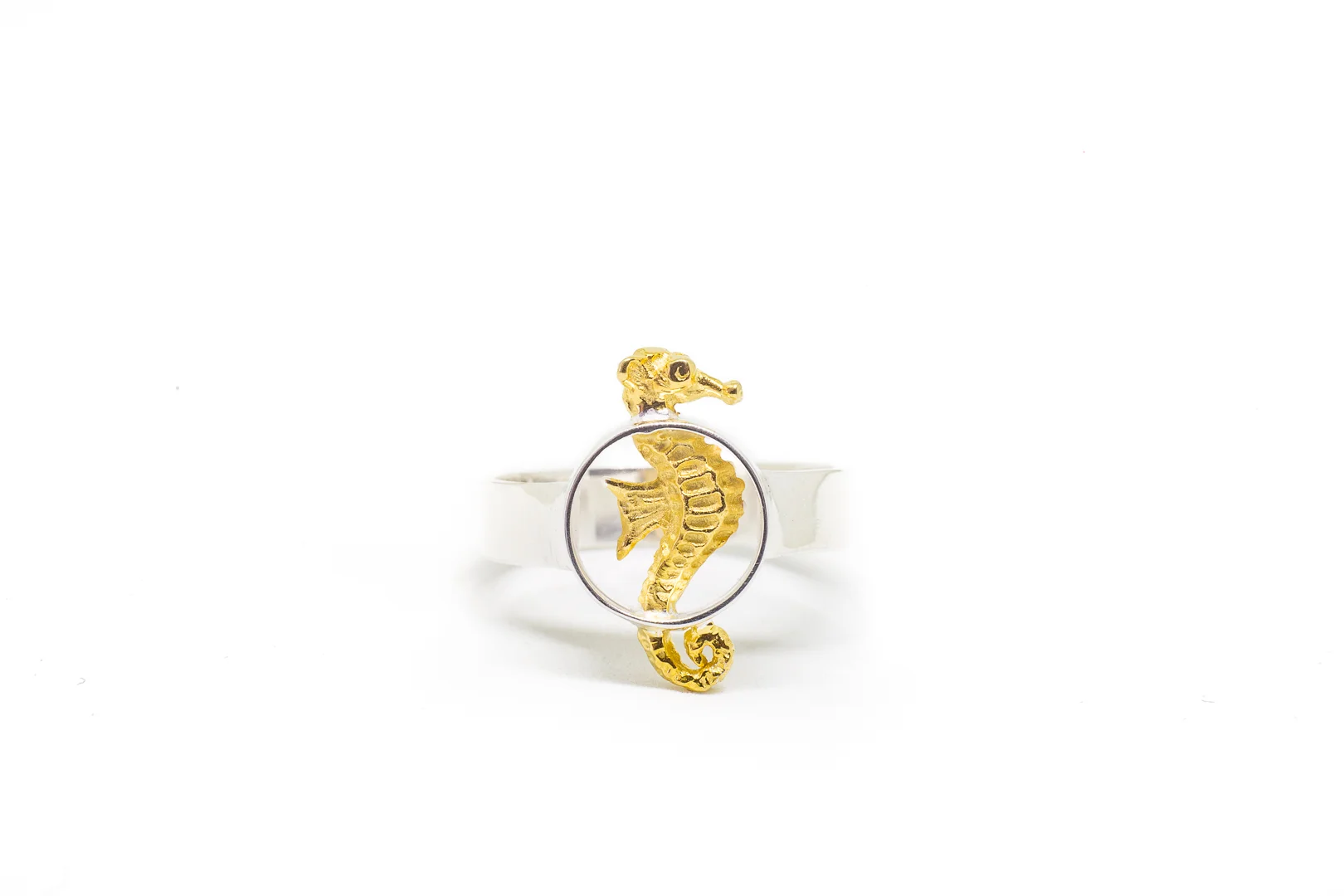 SEAHORSE RING - GOLD SH SILVER RING (1 of 3).jpg