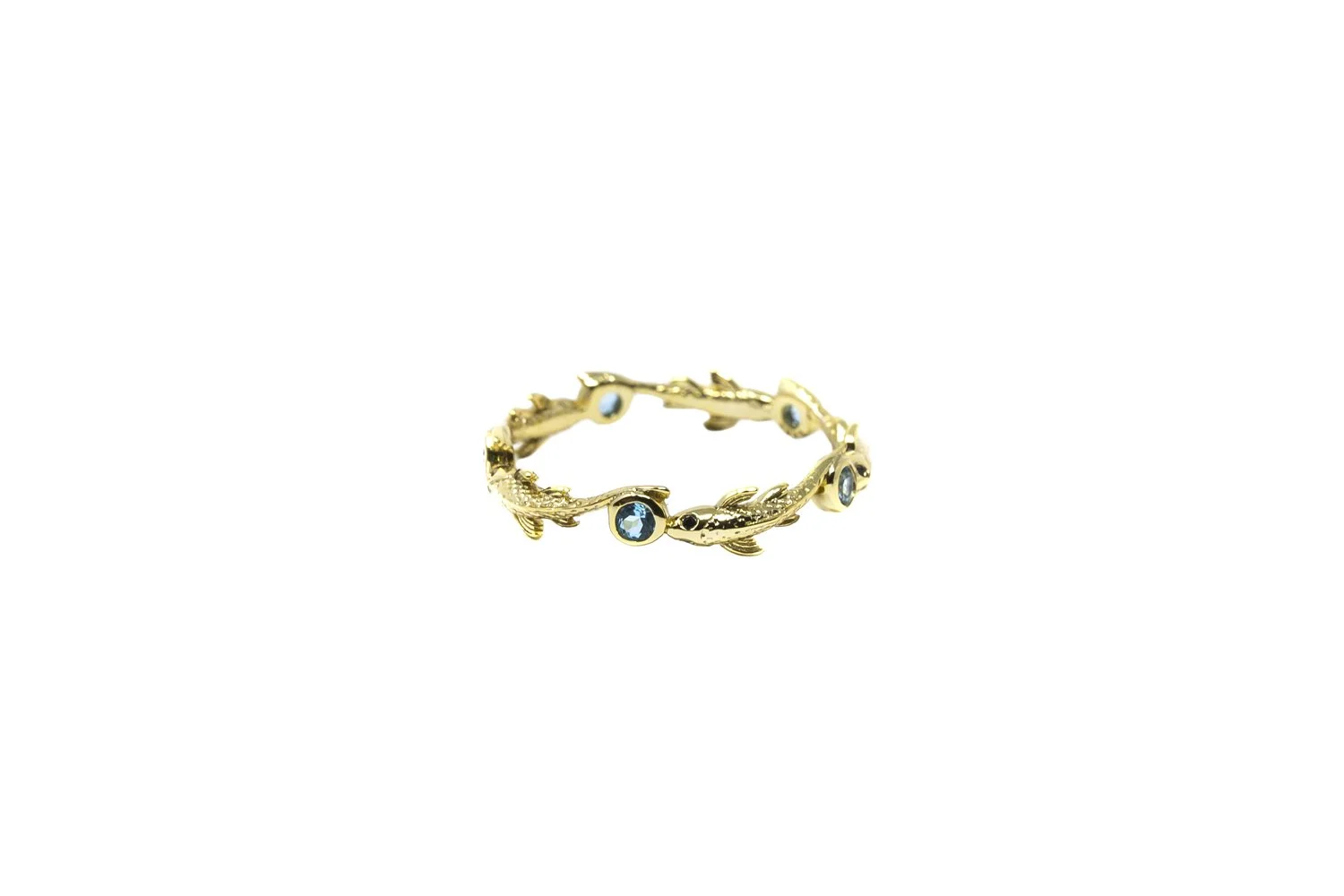 ETERNITY FISH RING - BLUE TOPAZ - GOLD 01.JPG