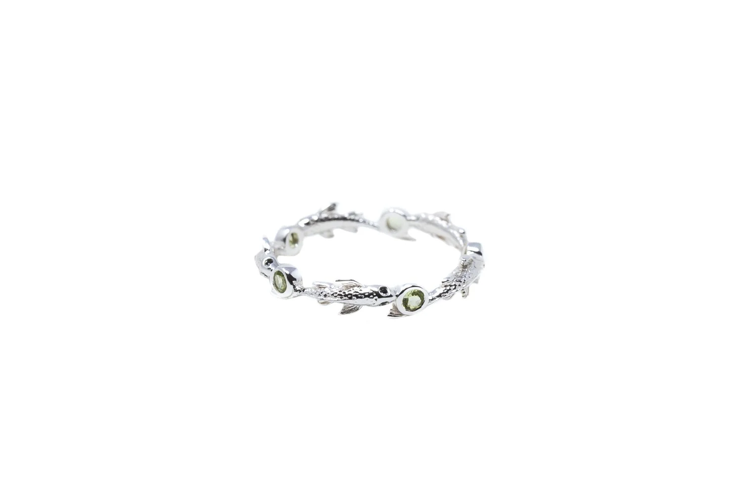 ETERNITY FISH RING - PERIDOT - SILVER 01.JPG