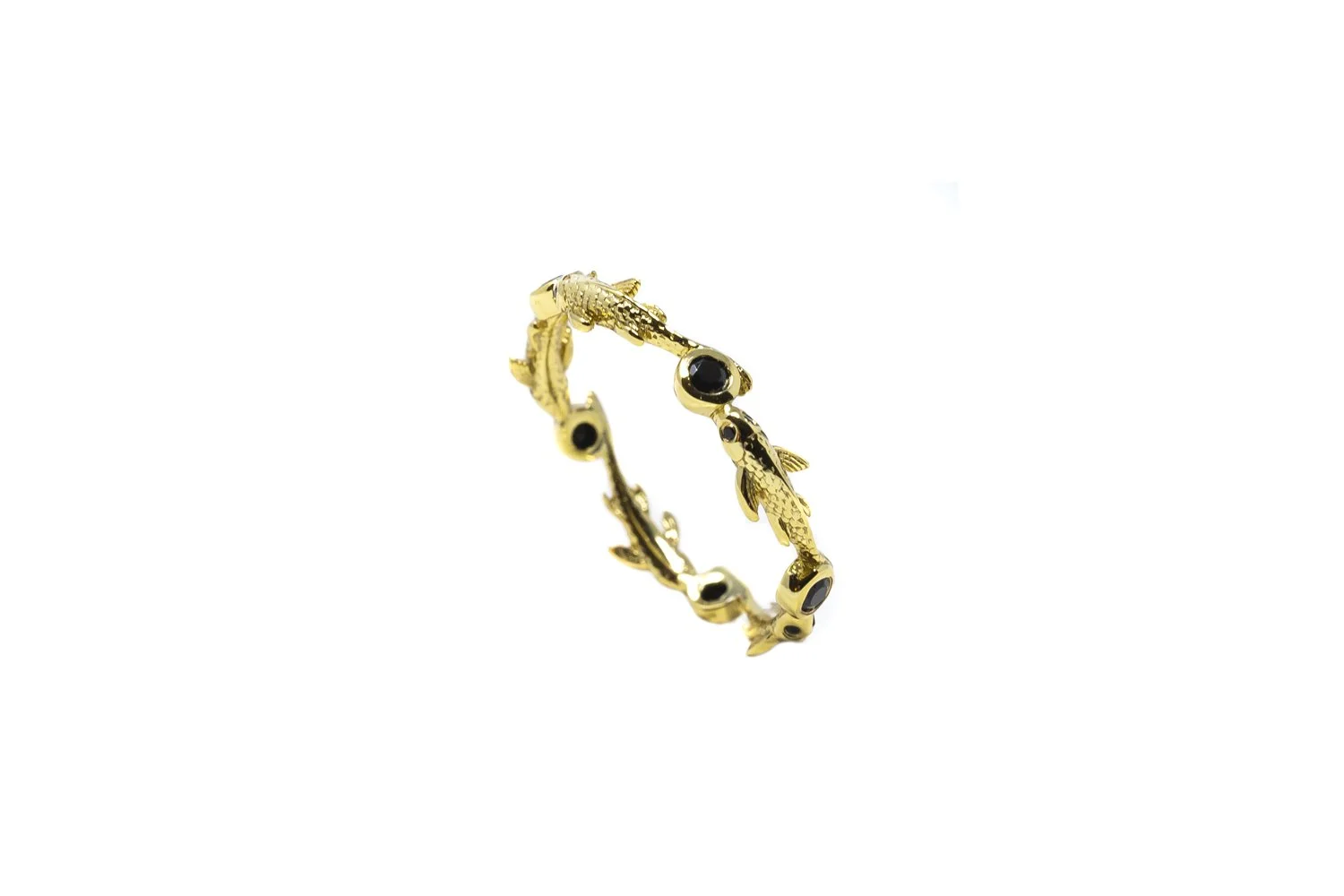ETERNITY FISH RING - ONYX - GOLD 02.JPG