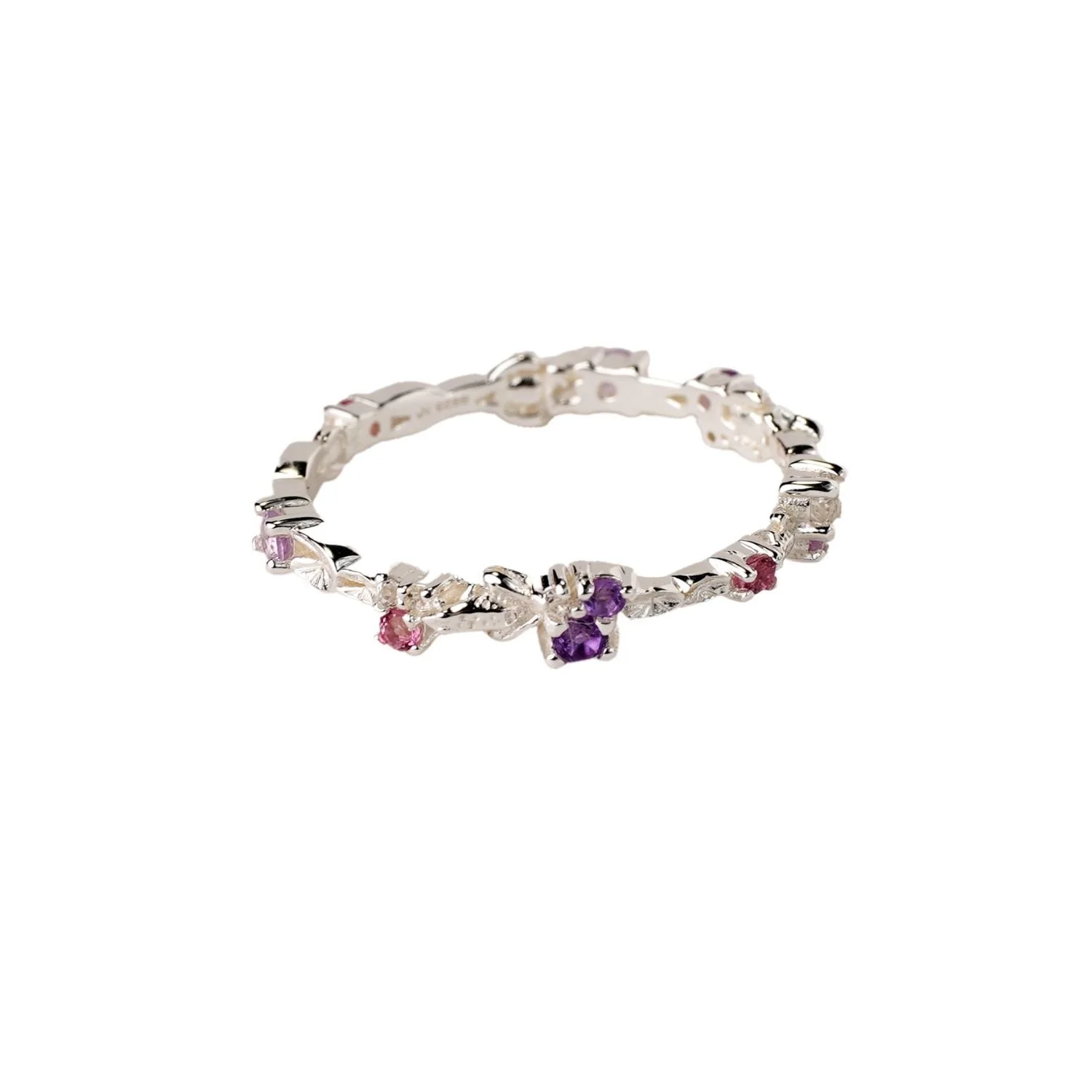 Lilypad & Frog Eternity Band- Dusk Edition, Silver