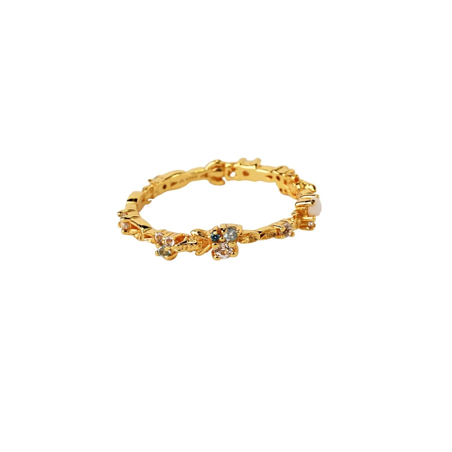 Lilypad & Frog Eternity Band- Ocean Edition, Gold
