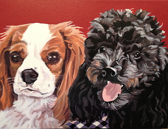 "Wally and Boone", acrylic on canvas, 14" x 11"