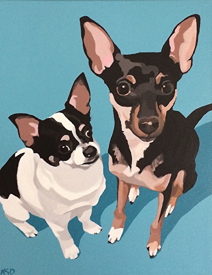 "Emma and Duncan", acrylic on canvas, 11" x 14"