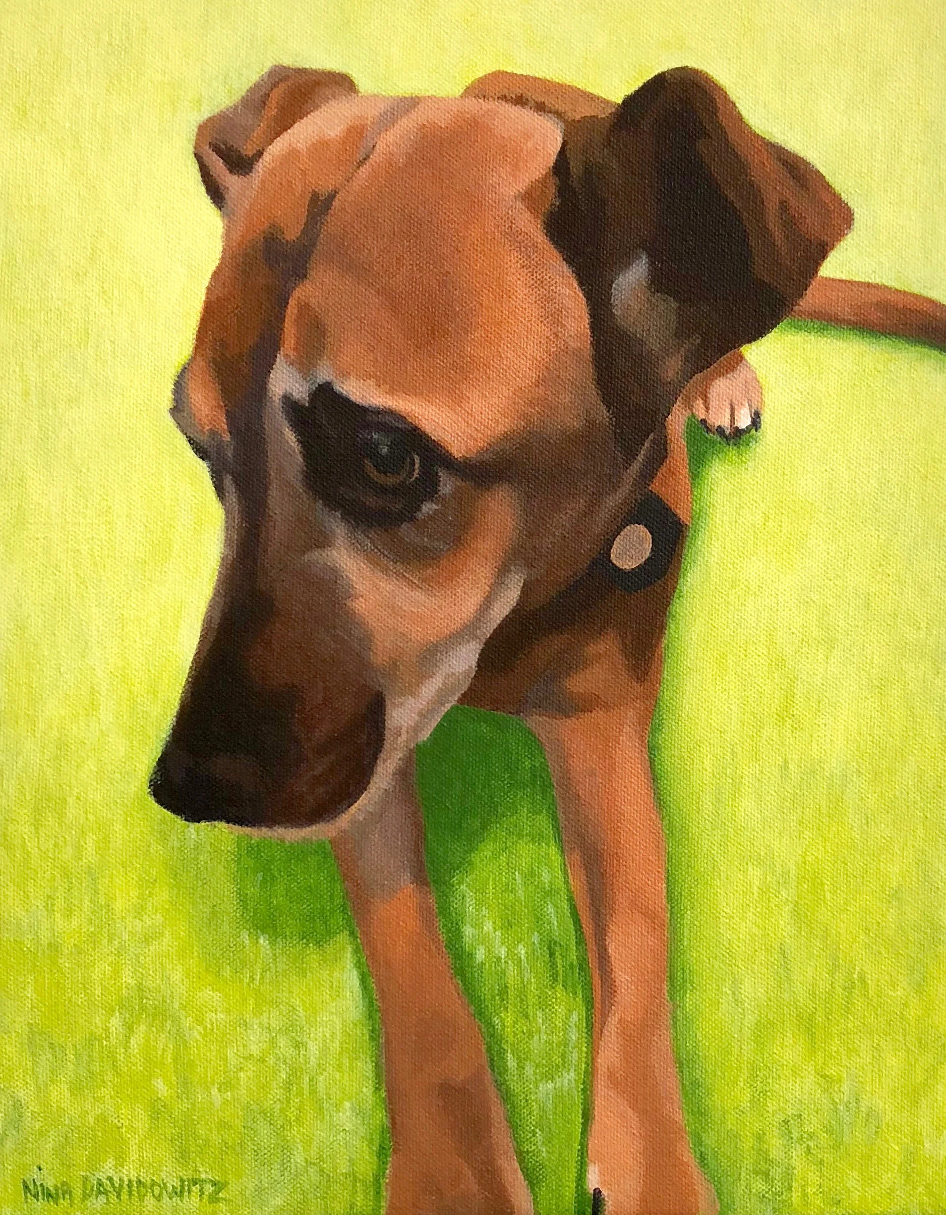 “Portrait of Coco”, acrylic on canvas, 11” x 14”, 2018