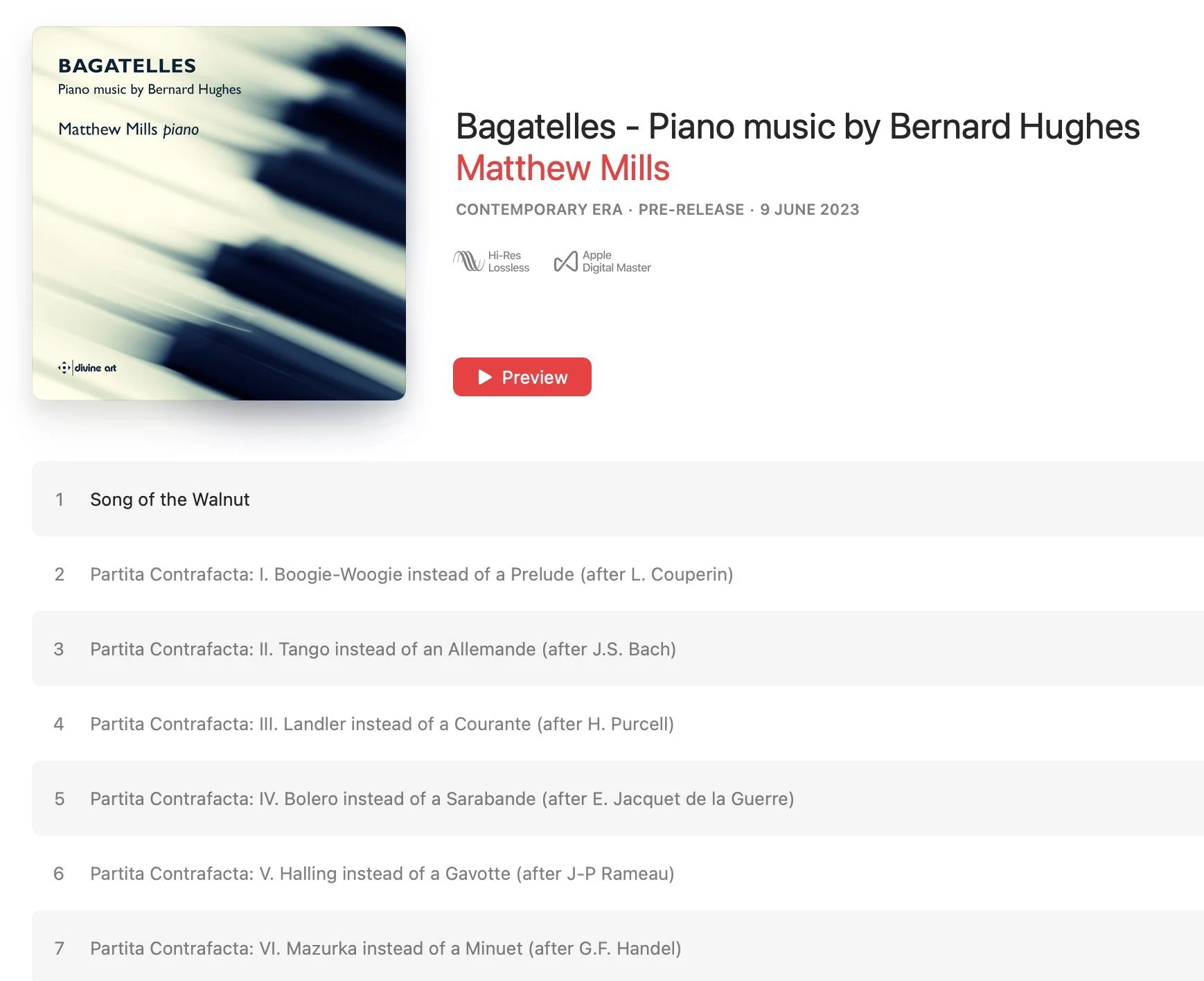 Bagatelles pre-release now available on Apple Music 