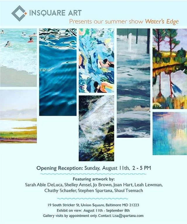 &ldquo;Water&rsquo;s Edge&rdquo; Hangs soon at @insquareart, a new gallery in #BaltimoreMD. My work is featured along with a group of other talented artists working with water as inspiration! Show opens Sunday, August 11, from 2-5 PM. Come check it o