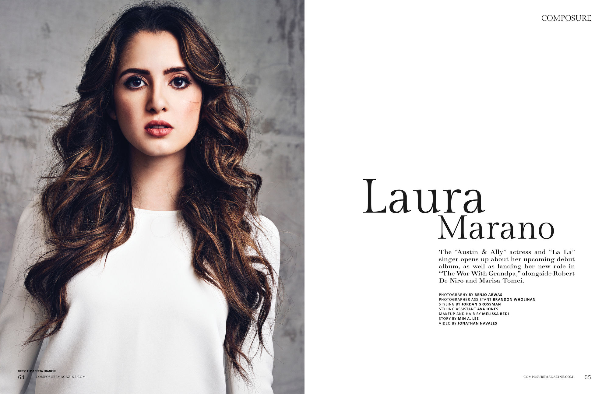 Min's feature on the actress/singer, Laura Marano, for Composure Magazine . Photo: Composure Magazine