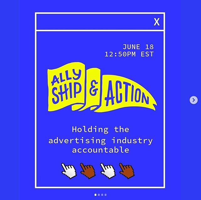 Our friends at @allyshipandaction are hosting a virtual conference on allyship and anti-racism in advertising and beyond. And it&rsquo;s free! Share with a friend and let&rsquo;s stay in  action.