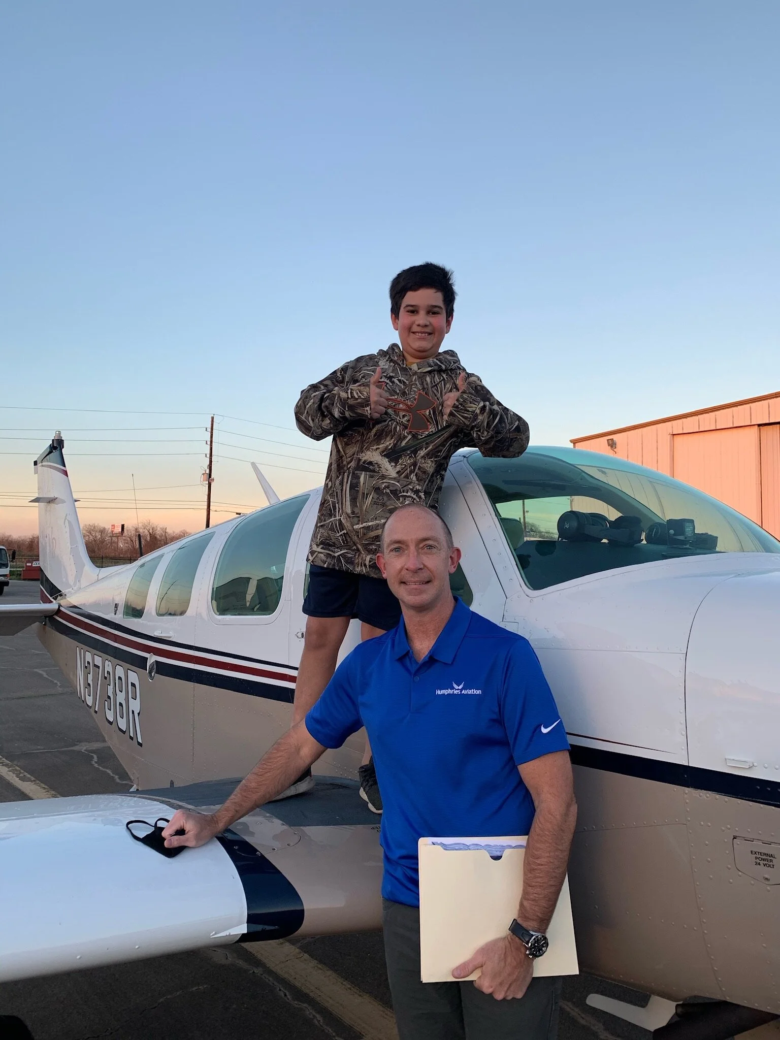 Big grin from our future pilot!