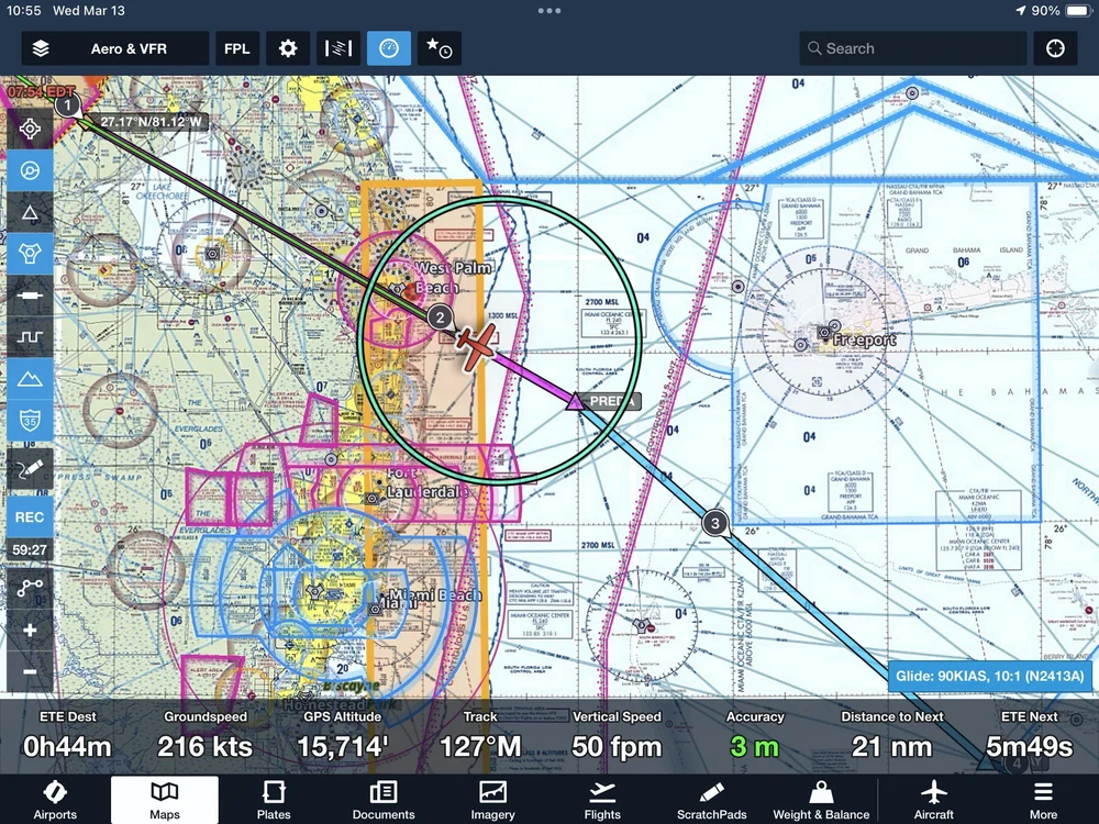 Leaving U.S. Airspace