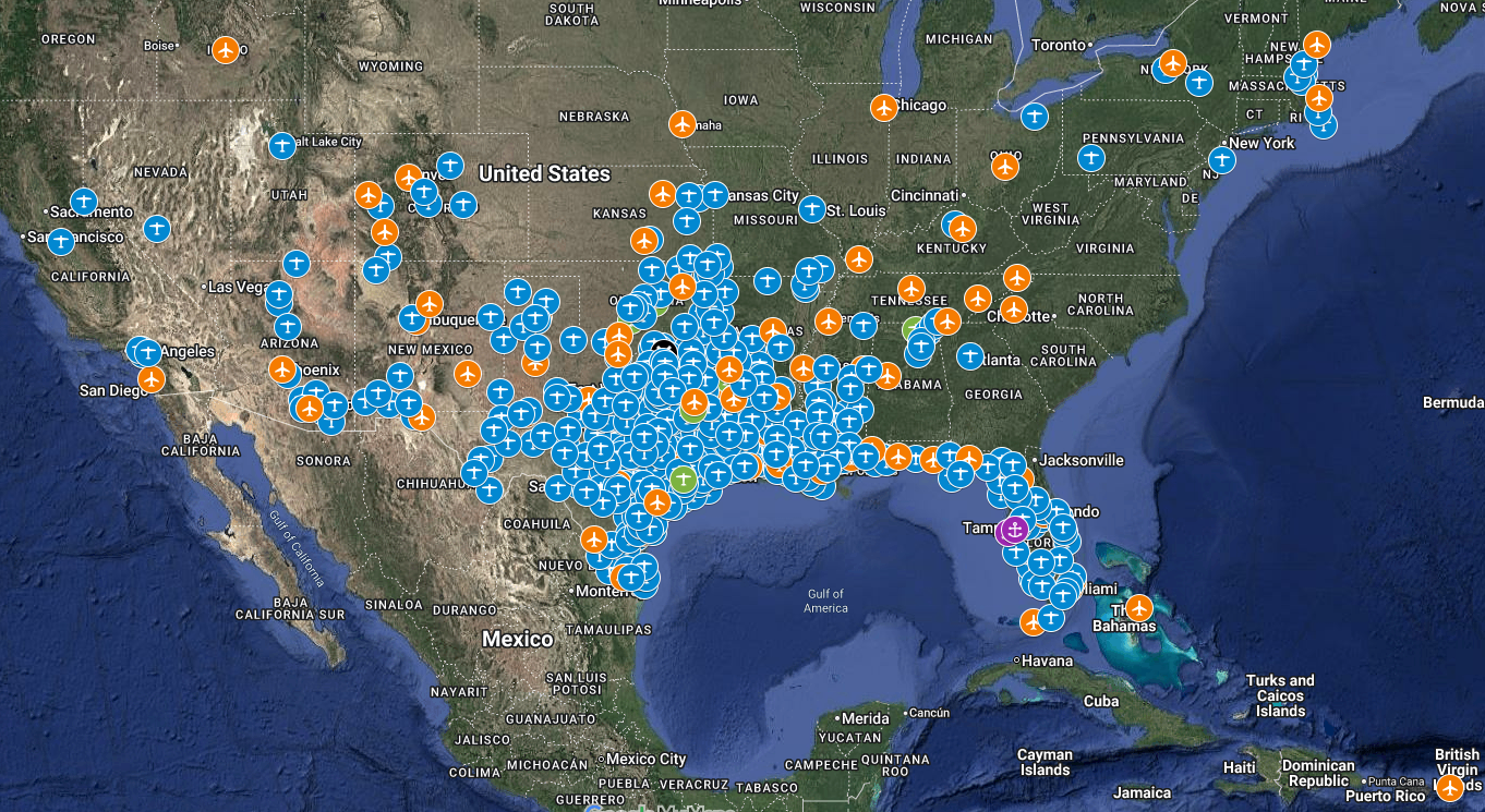 500 Airports!