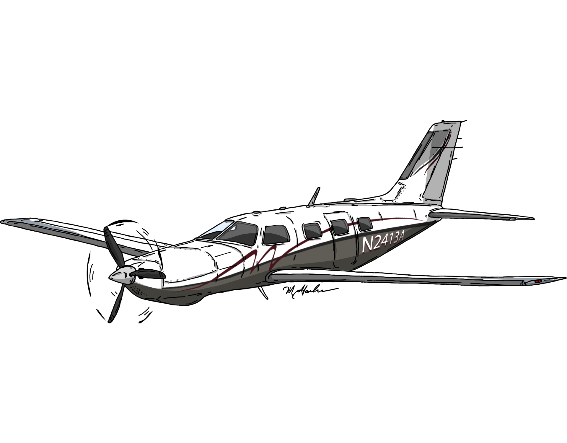 Hi Res Sketch -- Piper Malibu Mirage N2413A 2.png