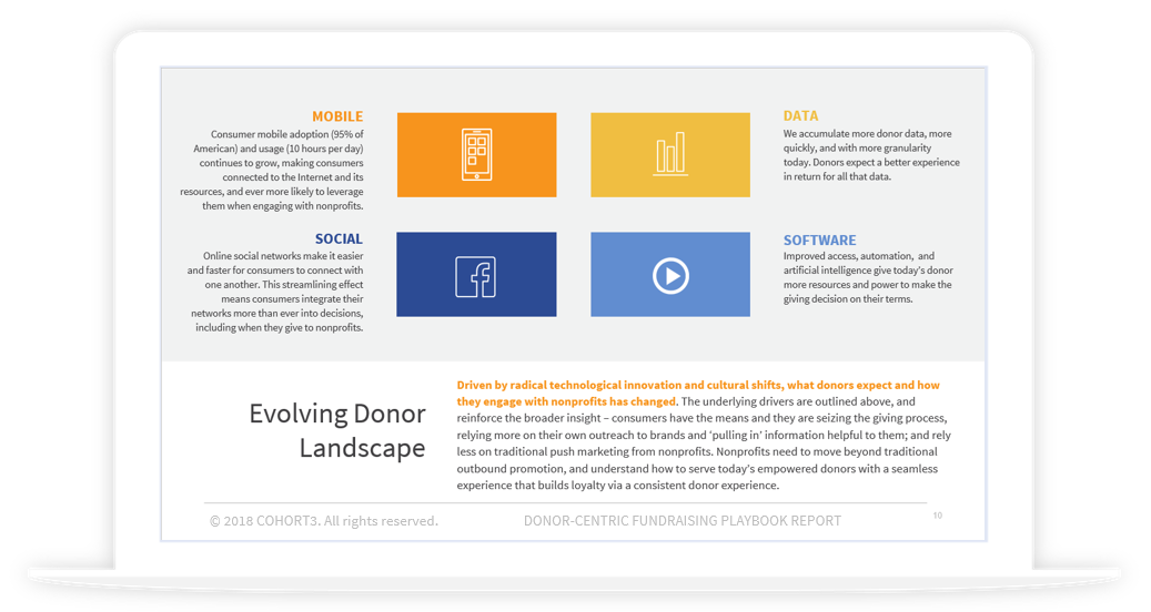 Download the Donor-centric Fundraising Playbook - your guide to a world-class donor experience.