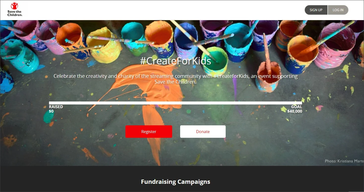 Save the Children, Twitch and Tiltify partner for this year's #CreateForKids charity fundraiser for online video streamers on Twitch.