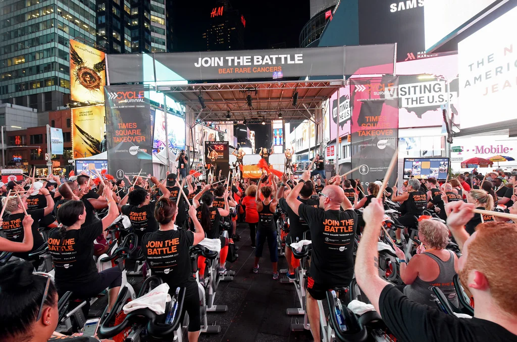 Times Square takeover from 2017 by Cycle for Survival.