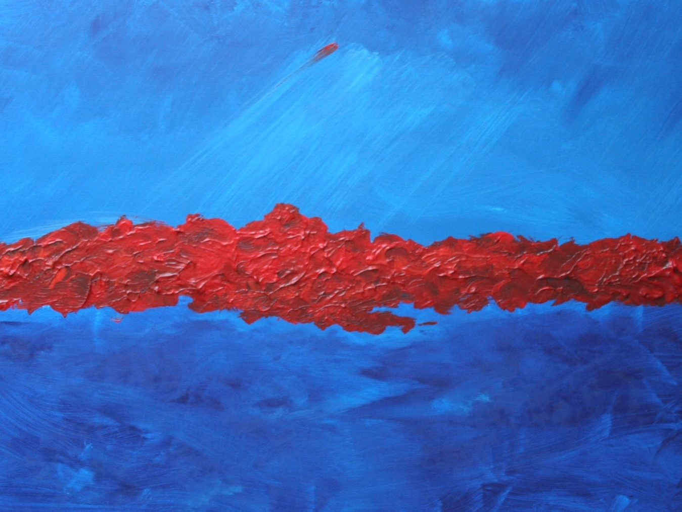 Red Line #2 (Blue Planet) :: 48"x30" :: $400 :: SOLD