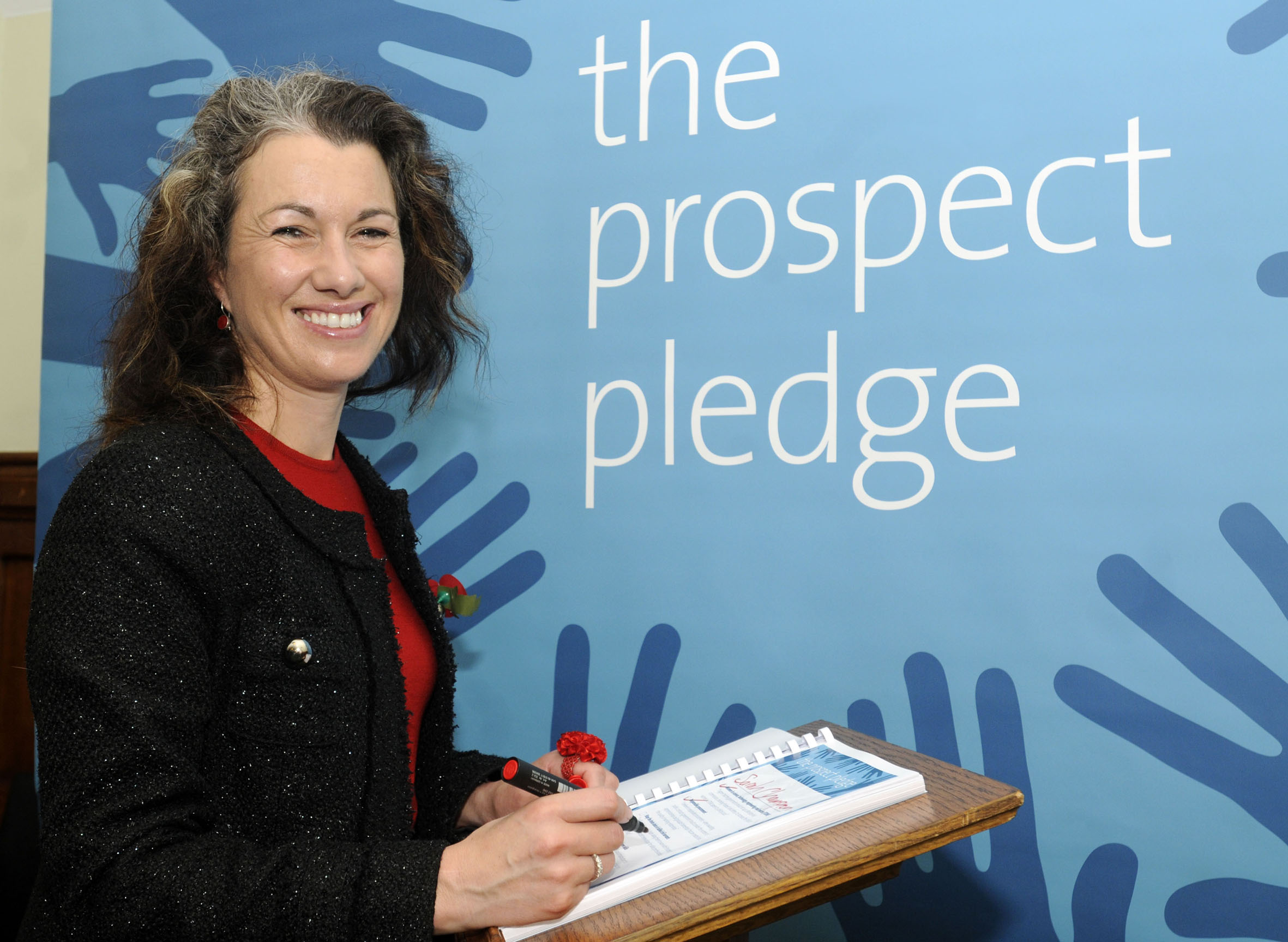 Sarah attends Prospect union 'Pledge' launch